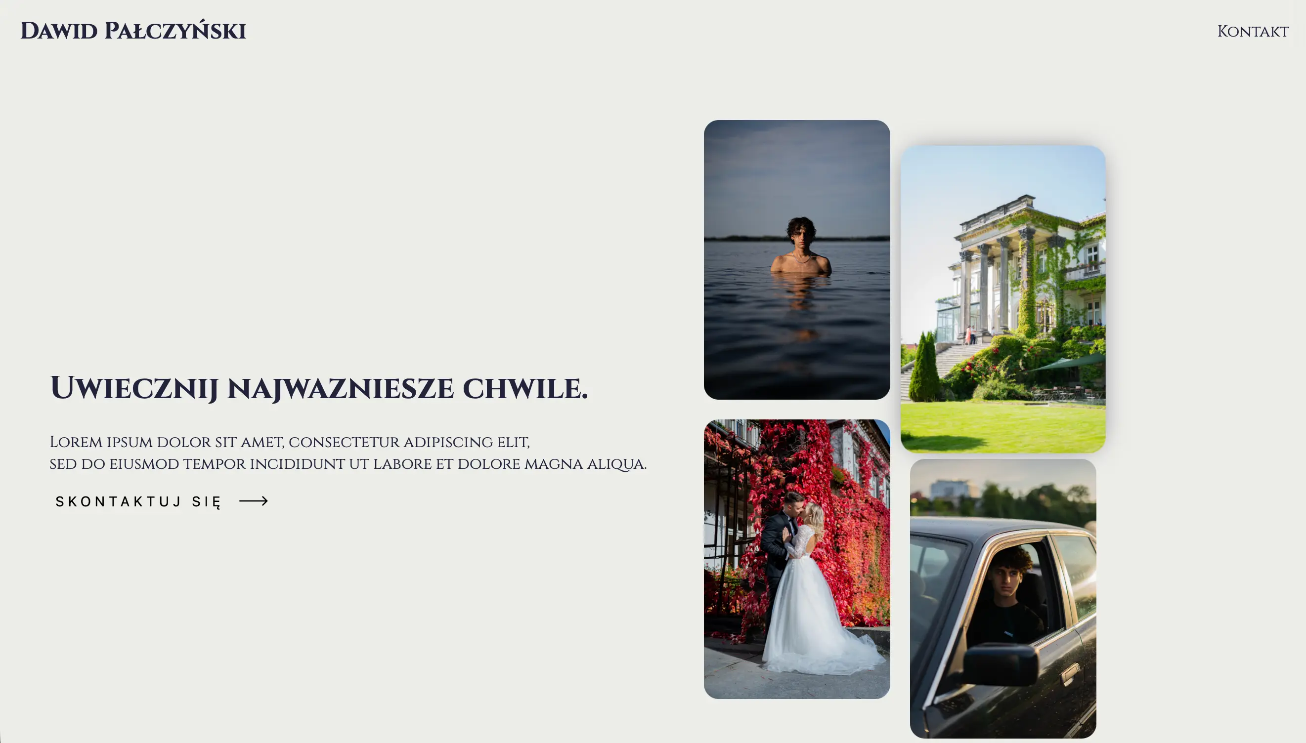 Strona internetowa dla fotografa